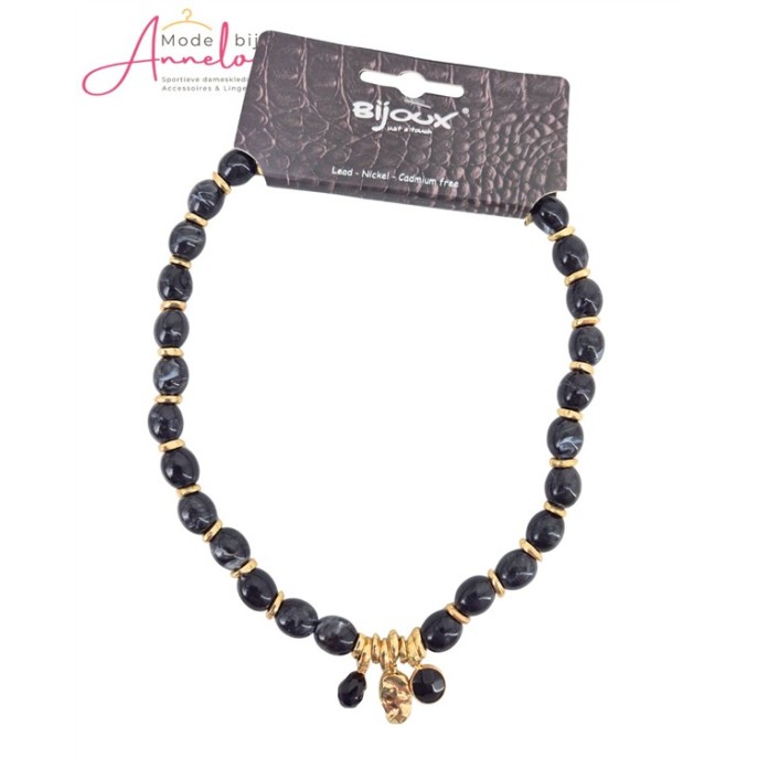 Bijoux Ketting kort 8123553 Zwart goud Bijoux Ketting kort 8123553 Zwart goud